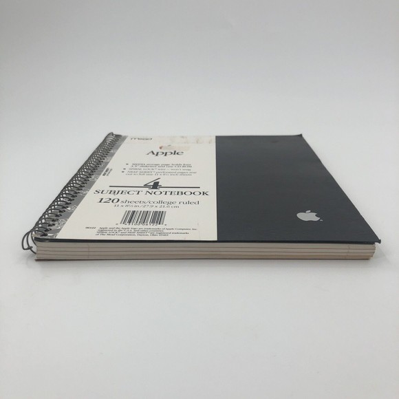 Vtg Apple Computer Spiral Bound Notebook Insert Info Sheet Black Mead 4 Subject - Picture 11 of 13